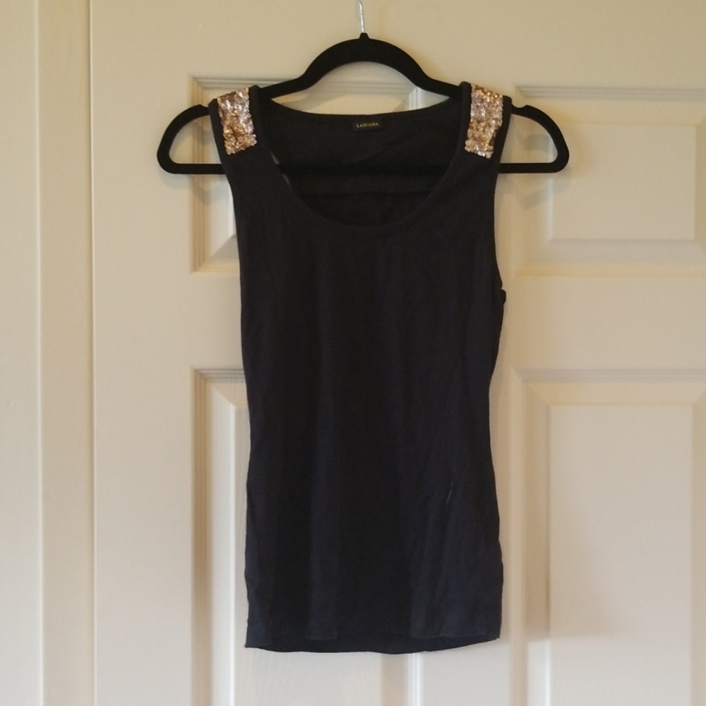 Sequined tank top